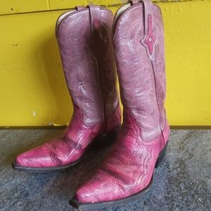 Leather cowboy boots